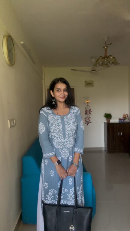 Nayab Premium Rayon Long Chikankari Kurti